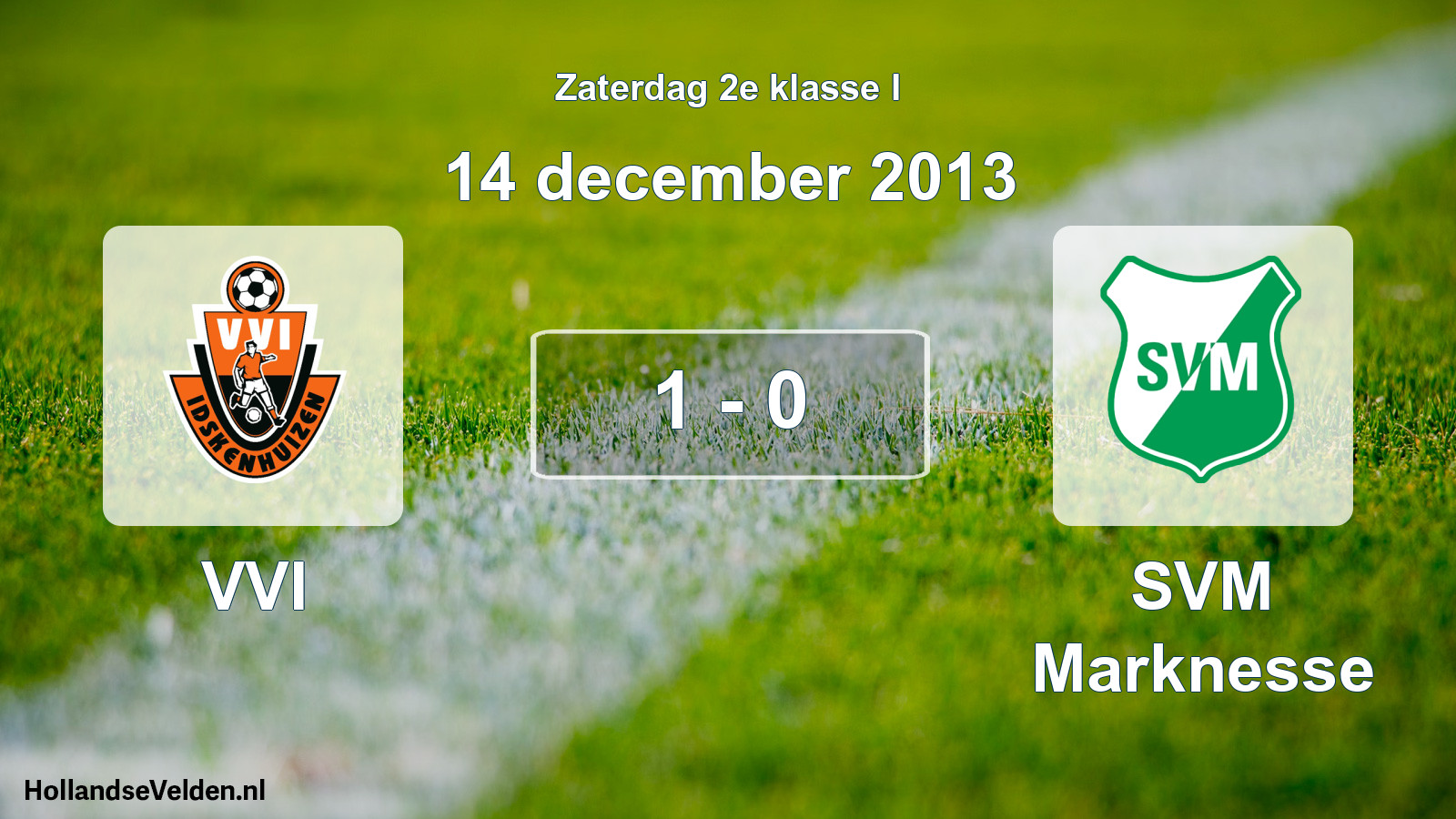 Total number of matches played: VVI - SVM Marknesse 1 - 0 (14 December 2013)