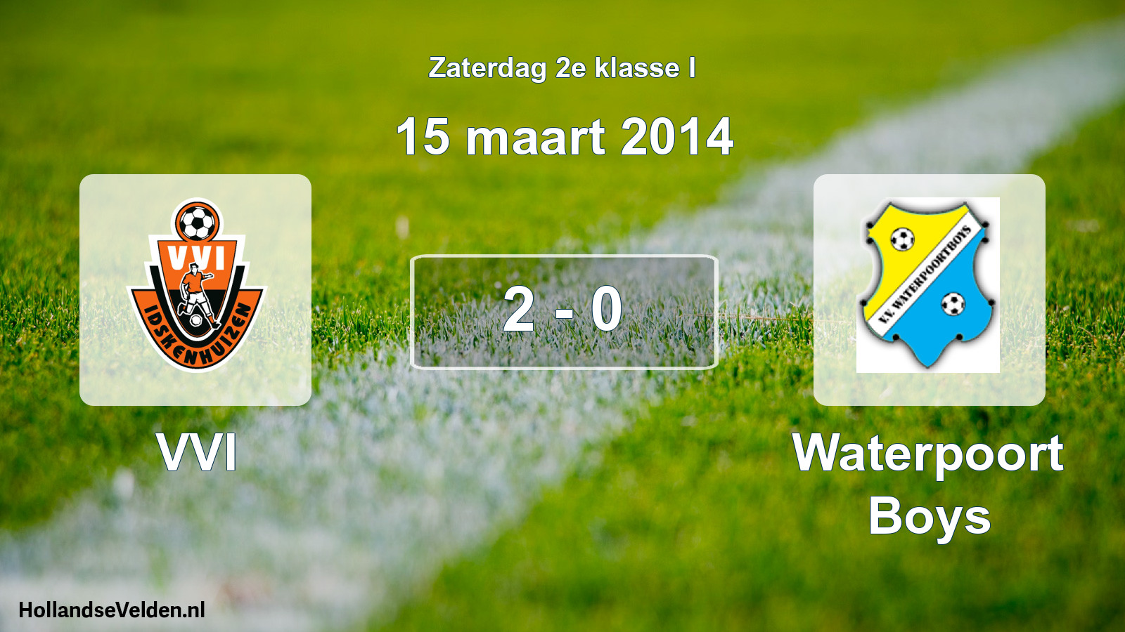 Total number of matches played: VVI - Waterpoort Boys 2 - 0 (15 March 2014)