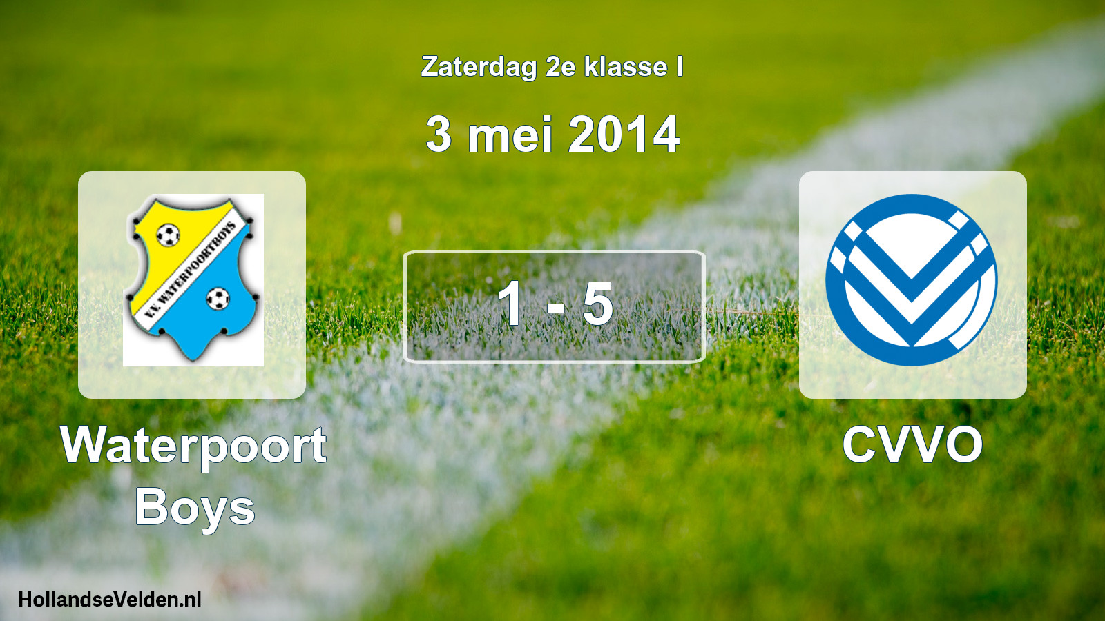 Total number of matches played: Waterpoort Boys - CVVO 1 - 5 (3 May 2014)