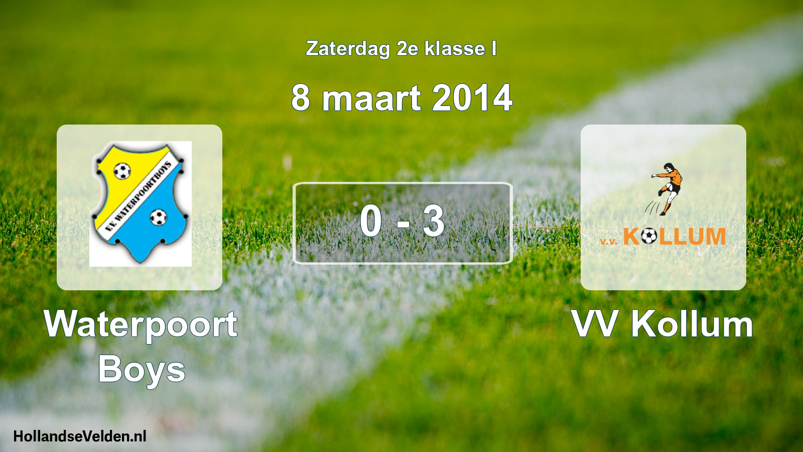 Total number of matches played: Waterpoort Boys - VV Kollum 0 - 3 (8 March 2014)