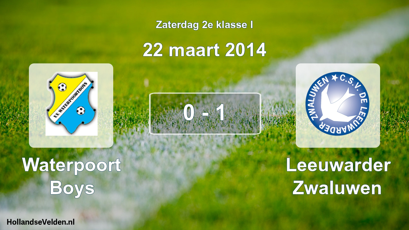 Total number of matches played: Waterpoort Boys - Leeuwarder Zwaluwen 0 - 1 (22 March 2014)