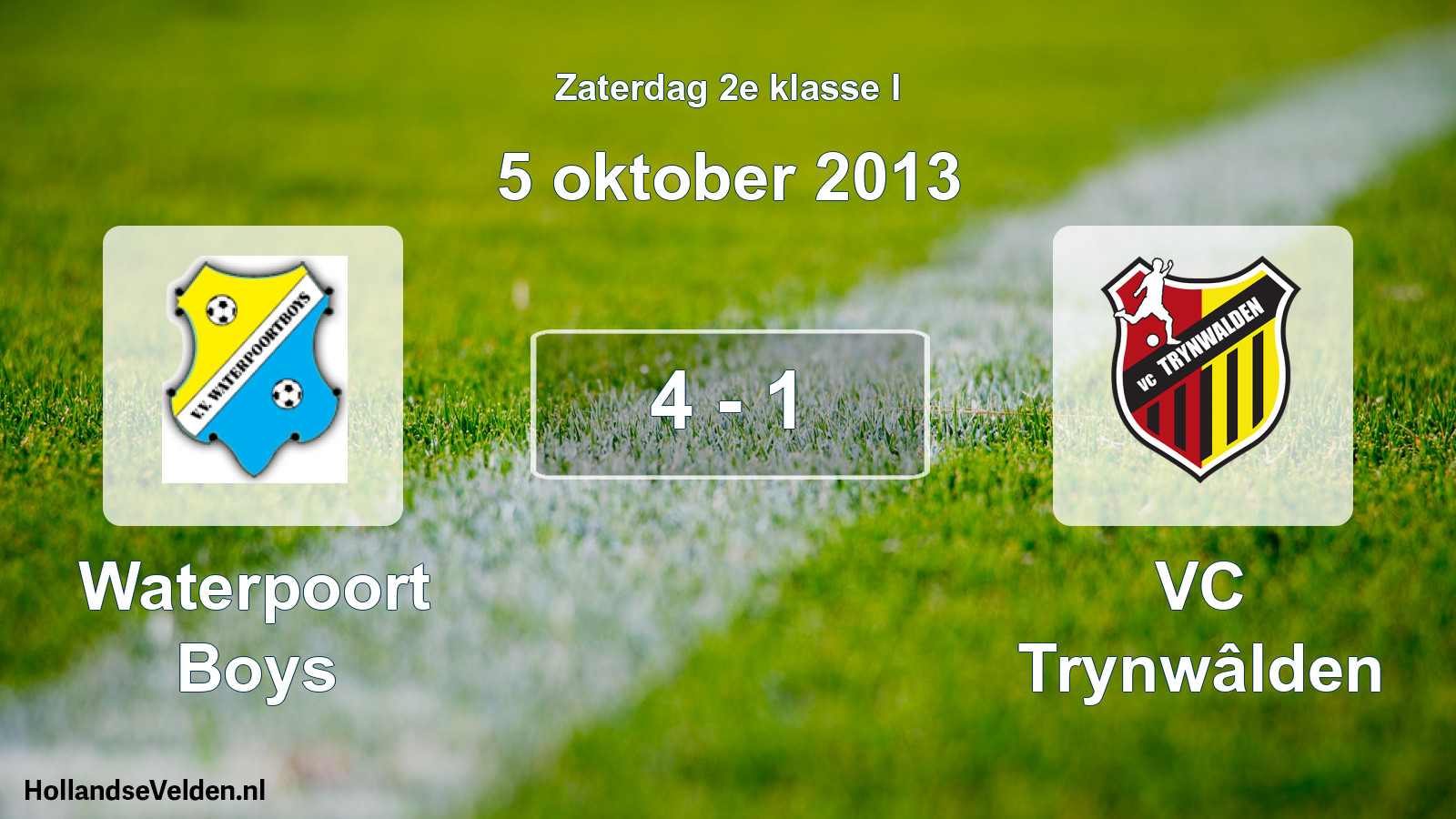 Total number of matches played: Waterpoort Boys - VC Trynwâlden 4 - 1 (5 October 2013)
