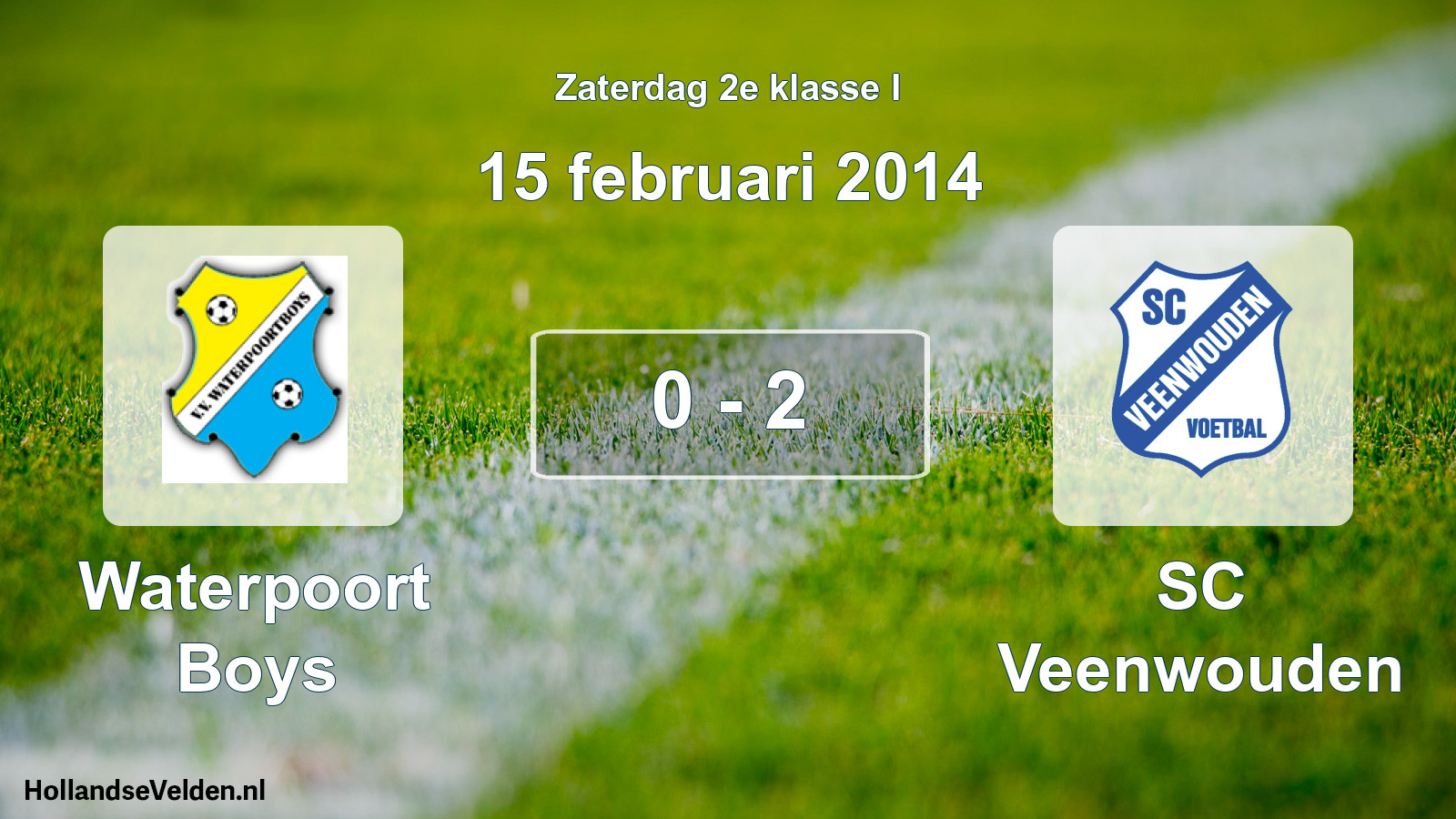Total number of matches played: Waterpoort Boys - SC Veenwouden 0 - 2 (15 February 2014)