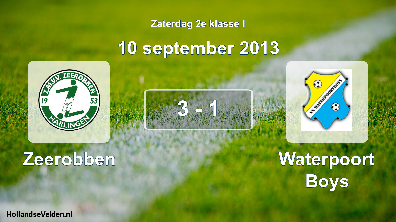 Total number of matches played: Zeerobben - Waterpoort Boys 3 - 1 (10 September 2013)