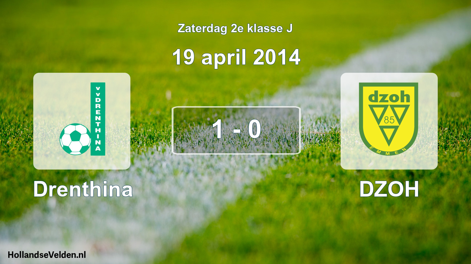 Total number of matches played: Drenthina - DZOH 1 - 0 (19 April 2014)