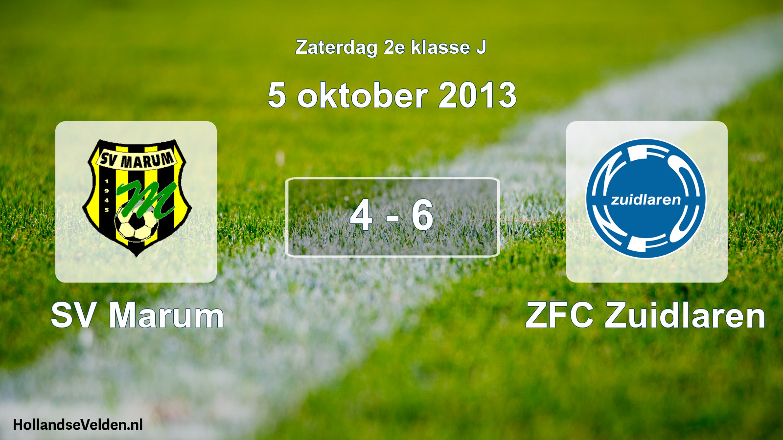 Total number of matches played: SV Marum - ZFC Zuidlaren 4 - 6 (5 October 2013)