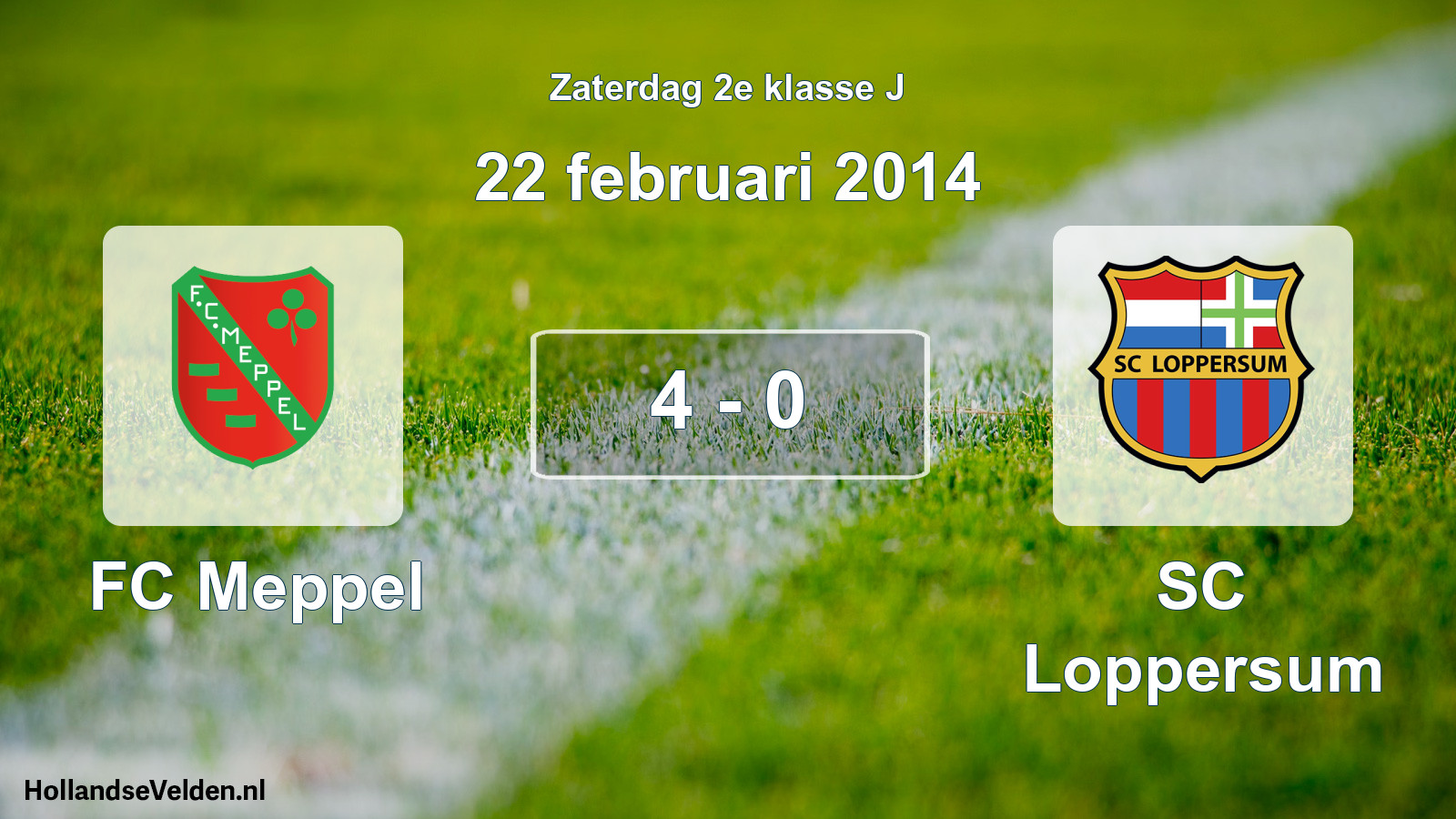 Total number of matches played: FC Meppel - SC Loppersum 4 - 0 (22 February 2014)