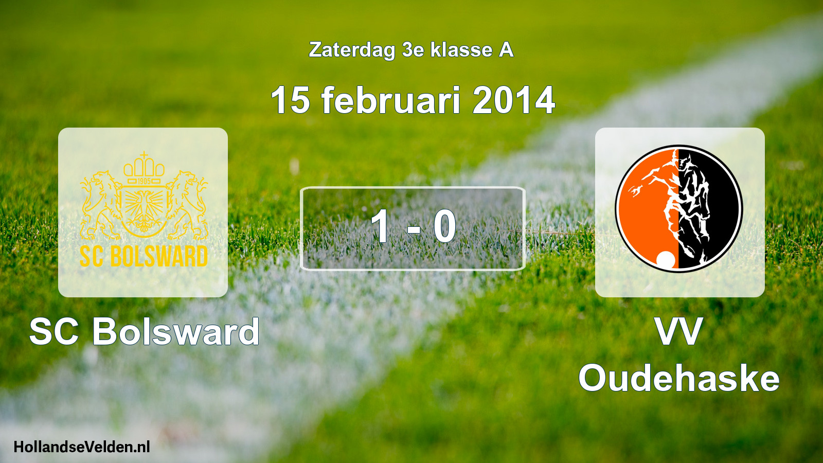 Total number of matches played: SC Bolsward - VV Oudehaske 1 - 0 (15 February 2014)