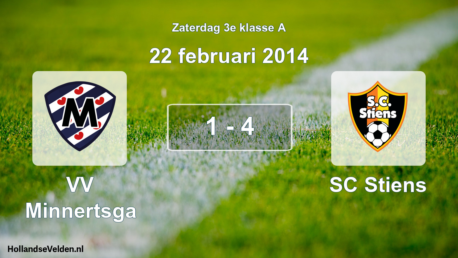 Total number of matches played: VV Minnertsga - SC Stiens 1 - 4 (22 February 2014)