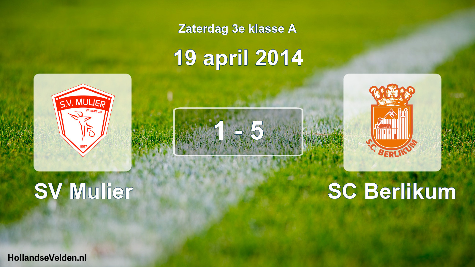 Total number of matches played: SV Mulier - SC Berlikum 1 - 5 (19 April 2014)
