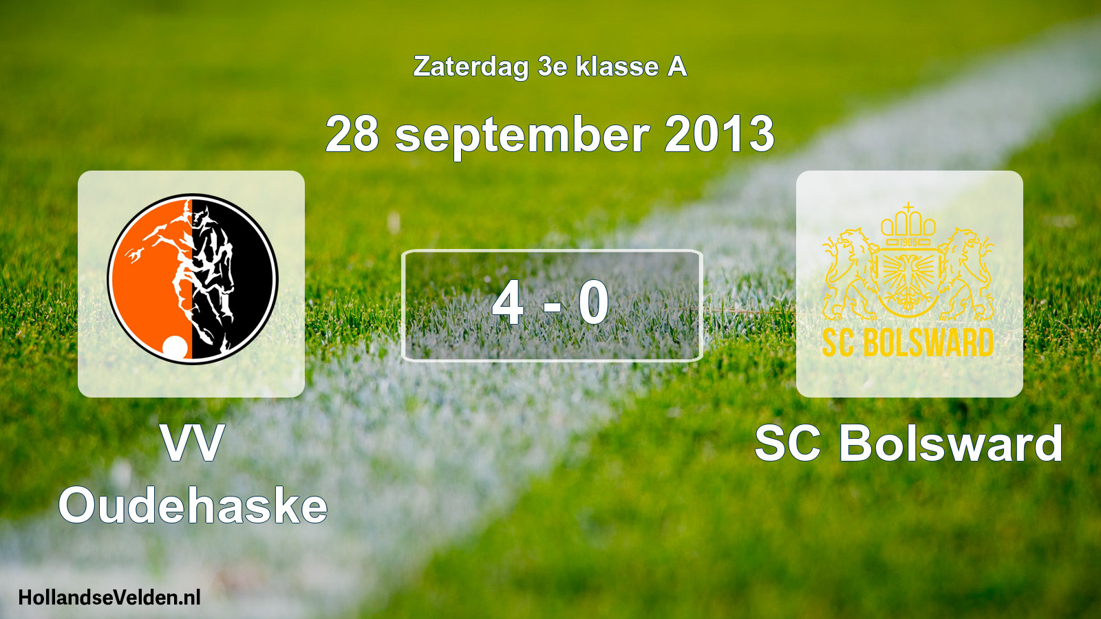 Total number of matches played: VV Oudehaske - SC Bolsward 4 - 0 (28 September 2013)