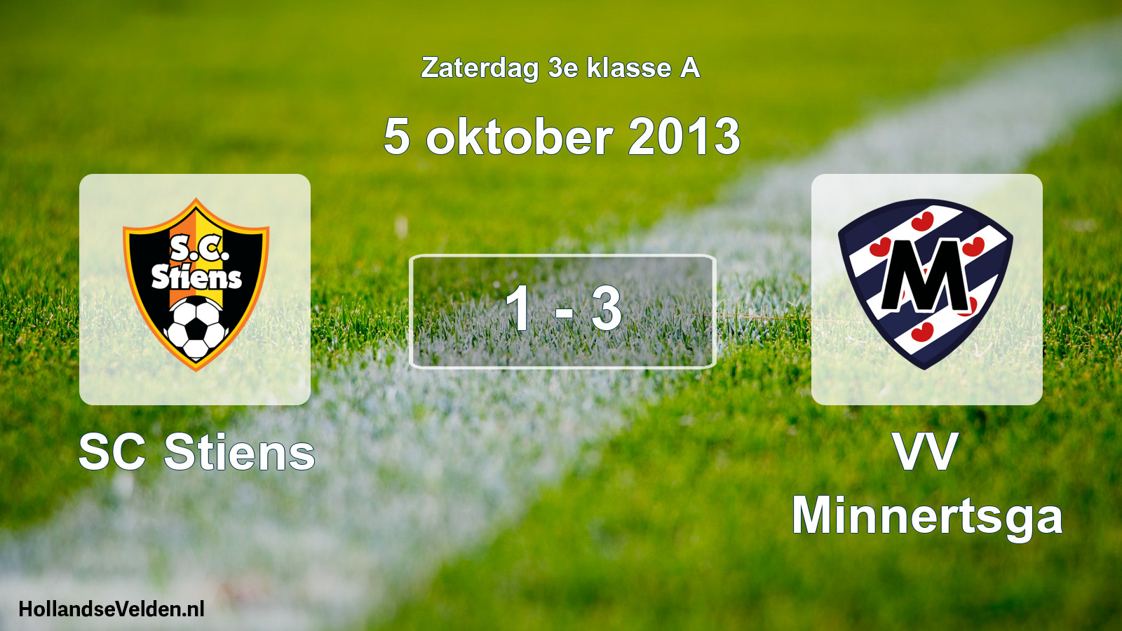 Total number of matches played: SC Stiens - VV Minnertsga 1 - 3 (5 October 2013)