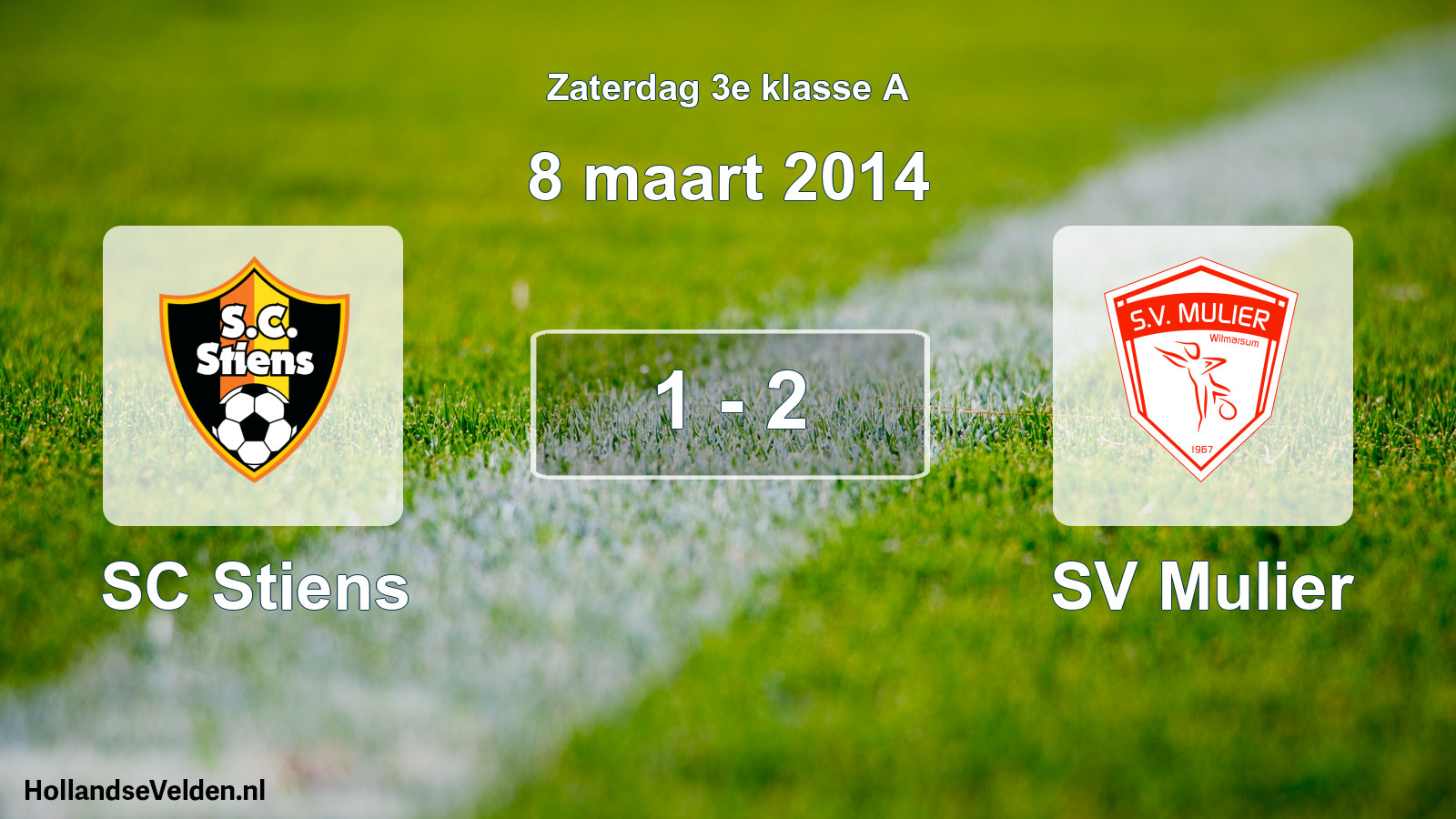 Total number of matches played: SC Stiens - SV Mulier 1 - 2 (8 March 2014)