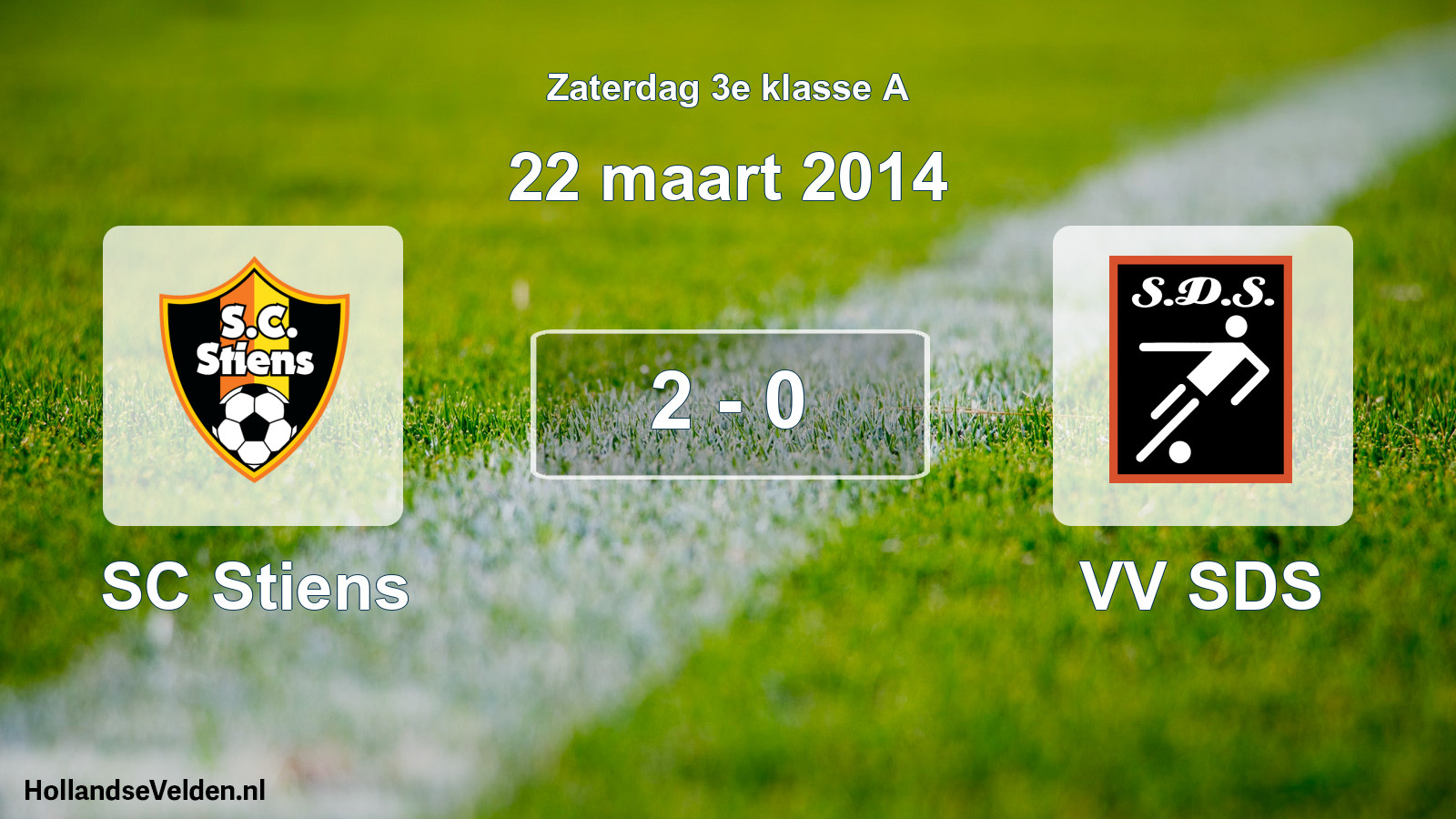 Total number of matches played: SC Stiens - VV SDS 2 - 0 (22 March 2014)
