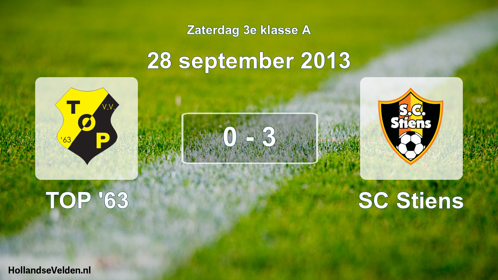 Total number of matches played: TOP '63 - SC Stiens 0 - 3 (28 September 2013)