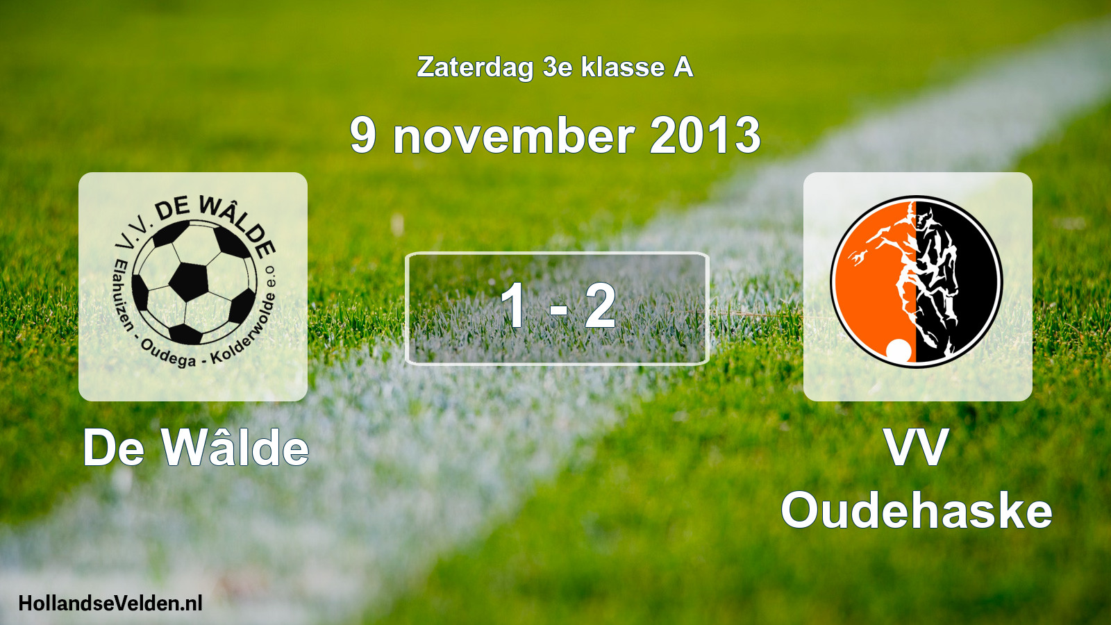 Total number of matches played: De Wâlde - VV Oudehaske 1 - 2 (9 November 2013)
