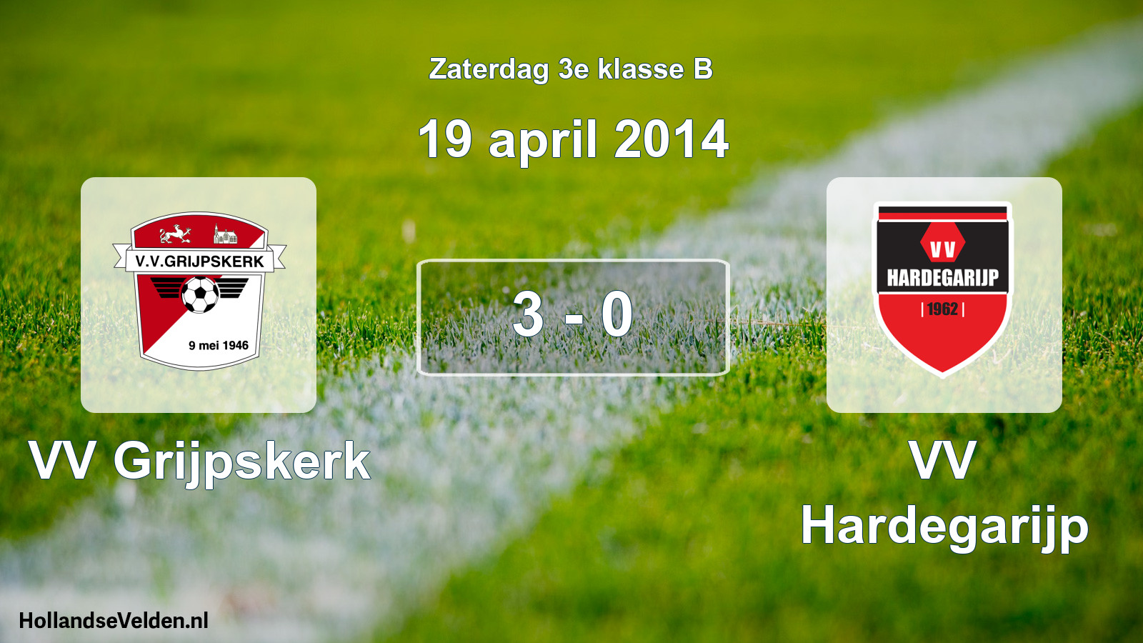 Total number of matches played: VV Grijpskerk - VV Hardegarijp 3 - 0 (19 April 2014)