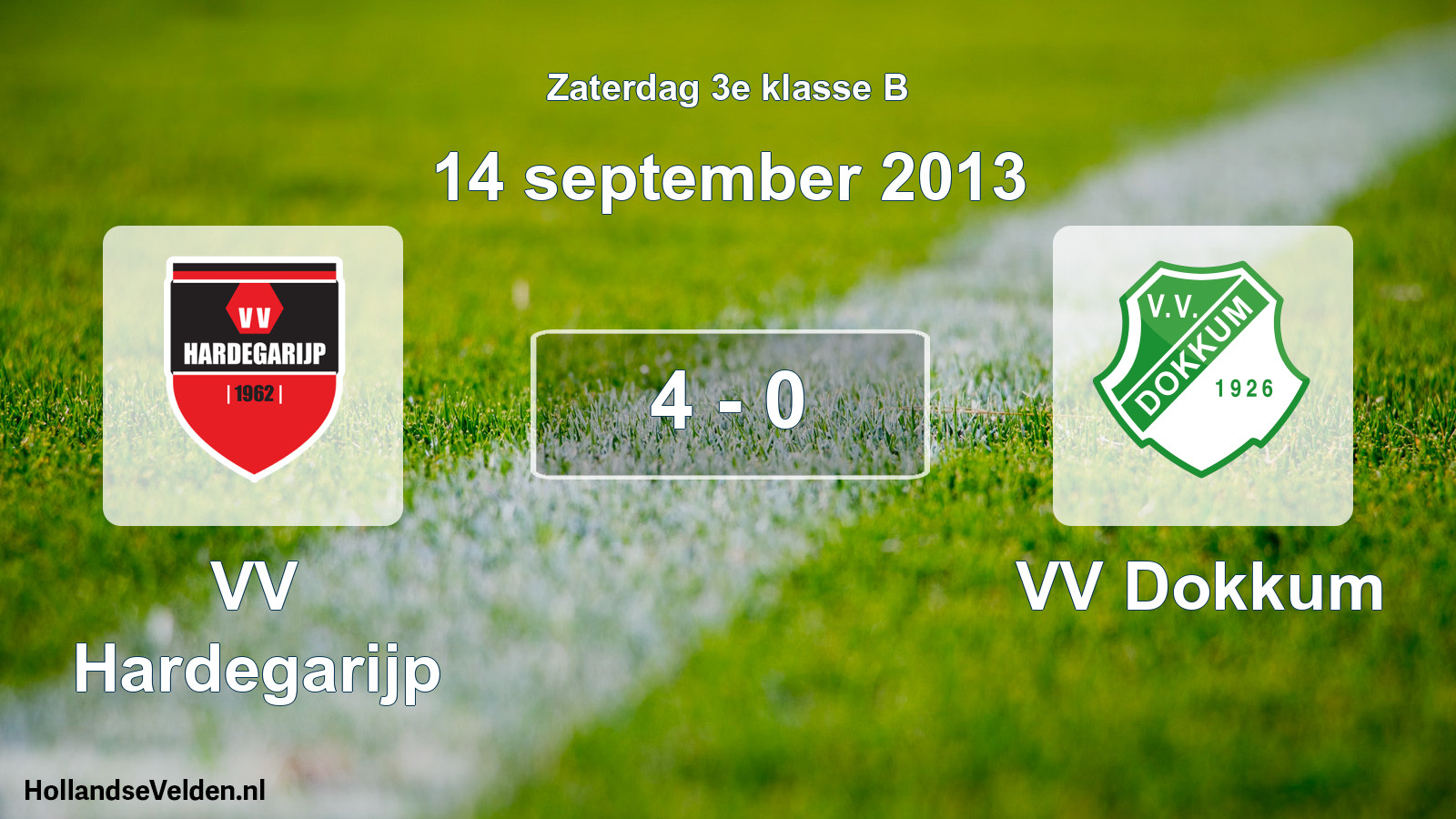 Total number of matches played: VV Hardegarijp - VV Dokkum 4 - 0 (14 September 2013)