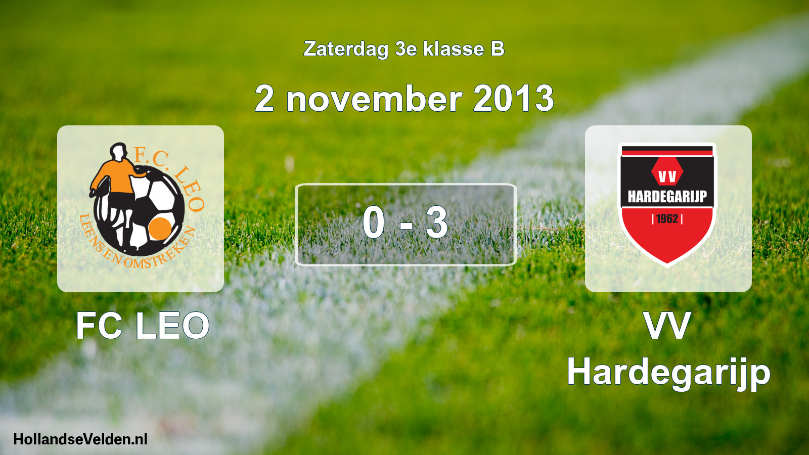 Total number of matches played: FC LEO - VV Hardegarijp 0 - 3 (2 November 2013)