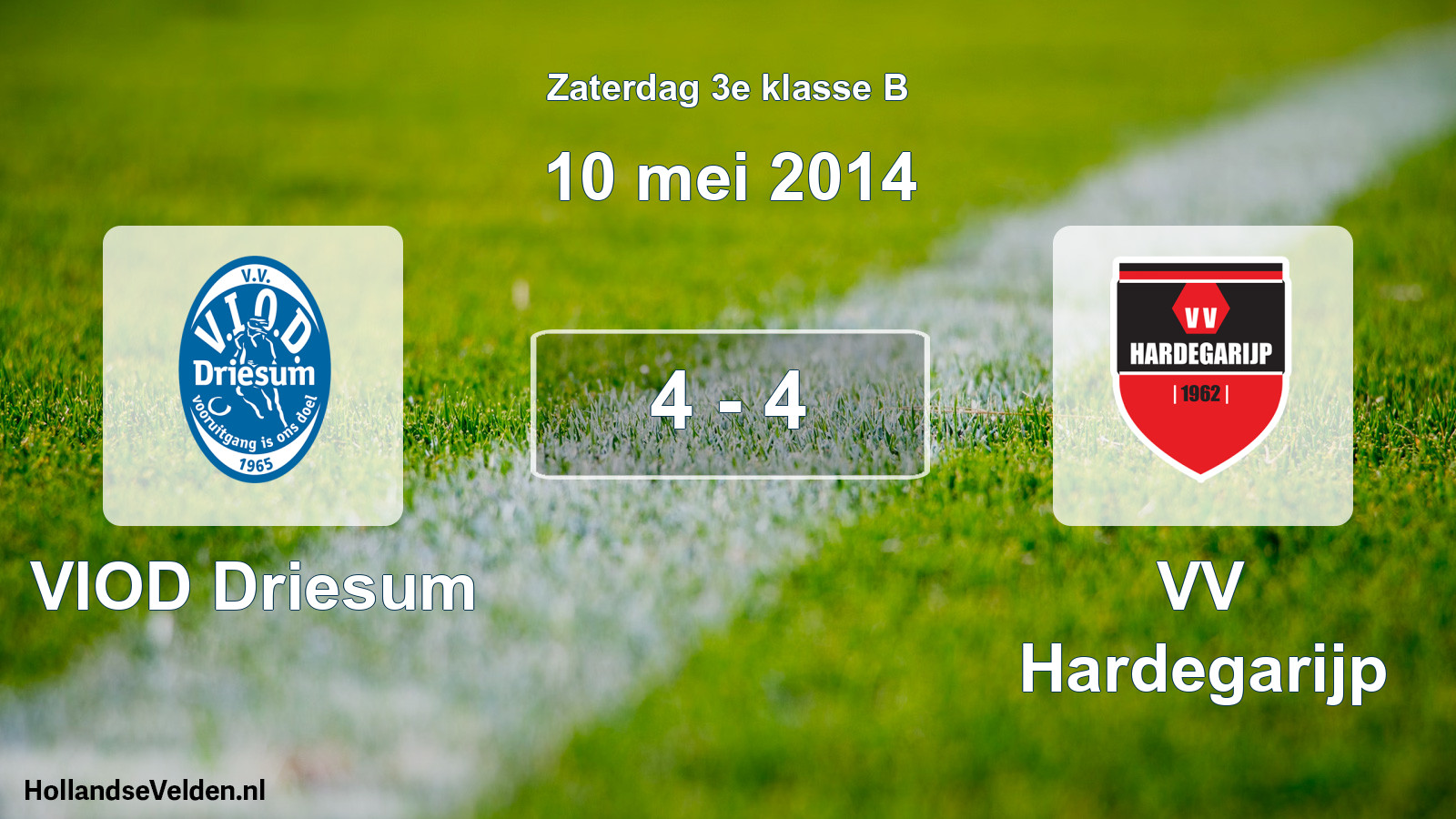 Total number of matches played: VIOD Driesum - VV Hardegarijp 4 - 4 (10 May 2014)