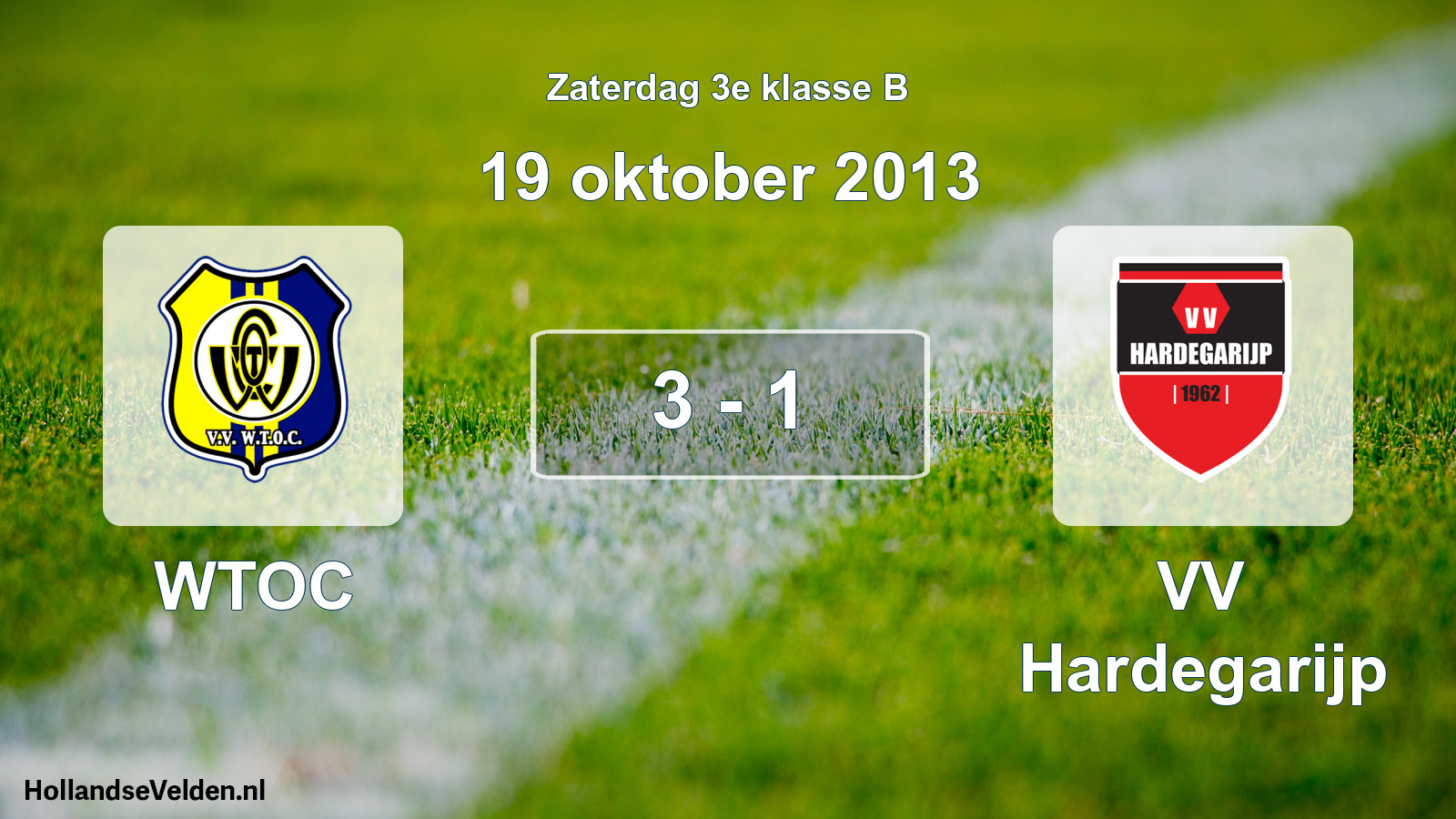 Total number of matches played: WTOC - VV Hardegarijp 3 - 1 (19 October 2013)