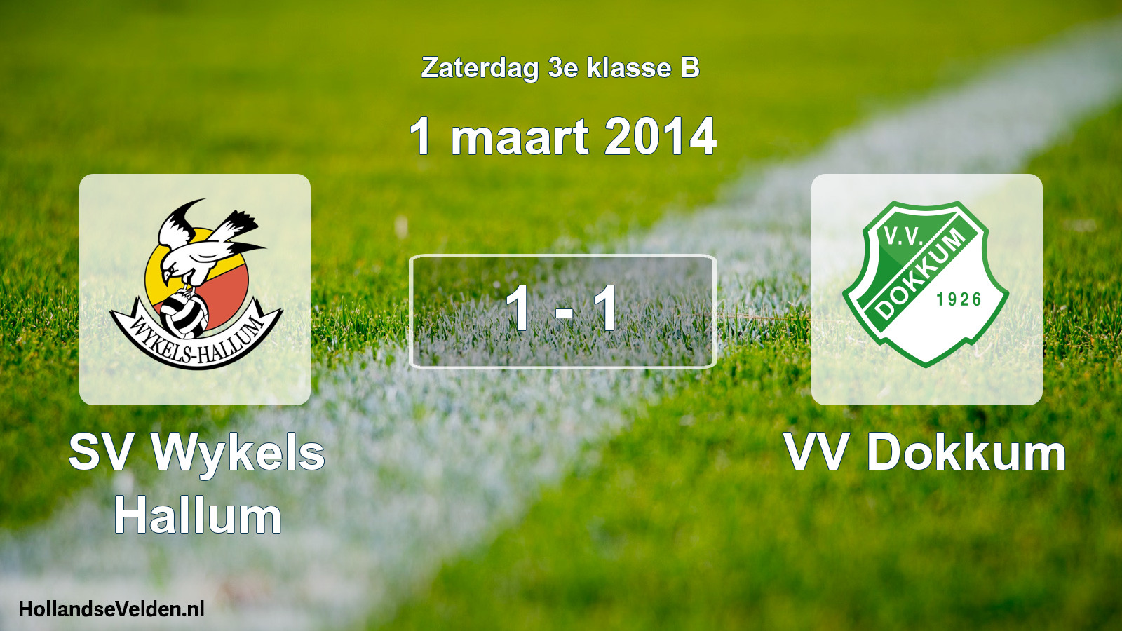 Total number of matches played: SV Wykels Hallum - VV Dokkum 1 - 1 (1 March 2014)