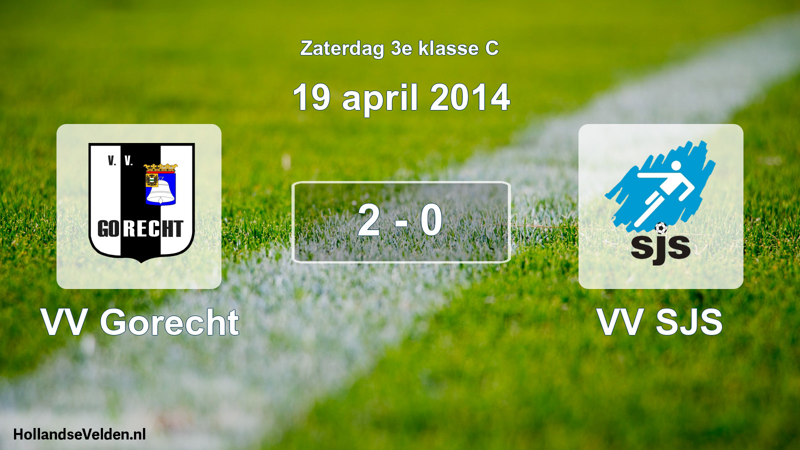 Total number of matches played: VV Gorecht - VV SJS 2 - 0 (19 April 2014)