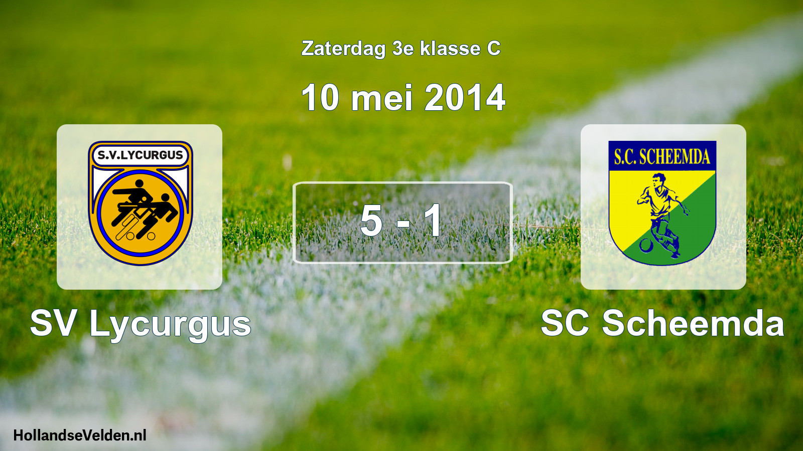 Total number of matches played: SV Lycurgus - SC Scheemda 5 - 1 (10 May 2014)