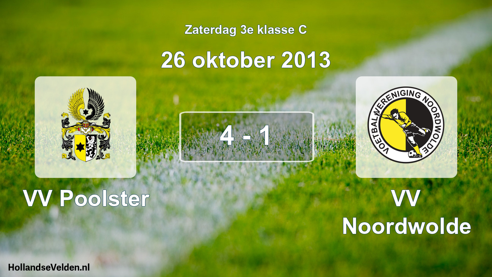 Total number of matches played: VV Poolster - VV Noordwolde 4 - 1 (26 October 2013)