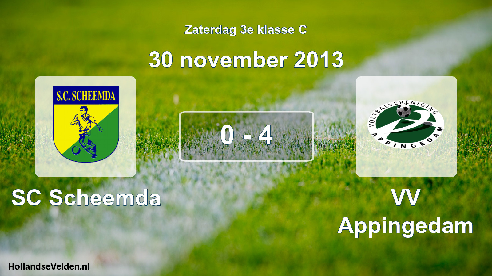 Total number of matches played: SC Scheemda - VV Appingedam 0 - 4 (30 November 2013)