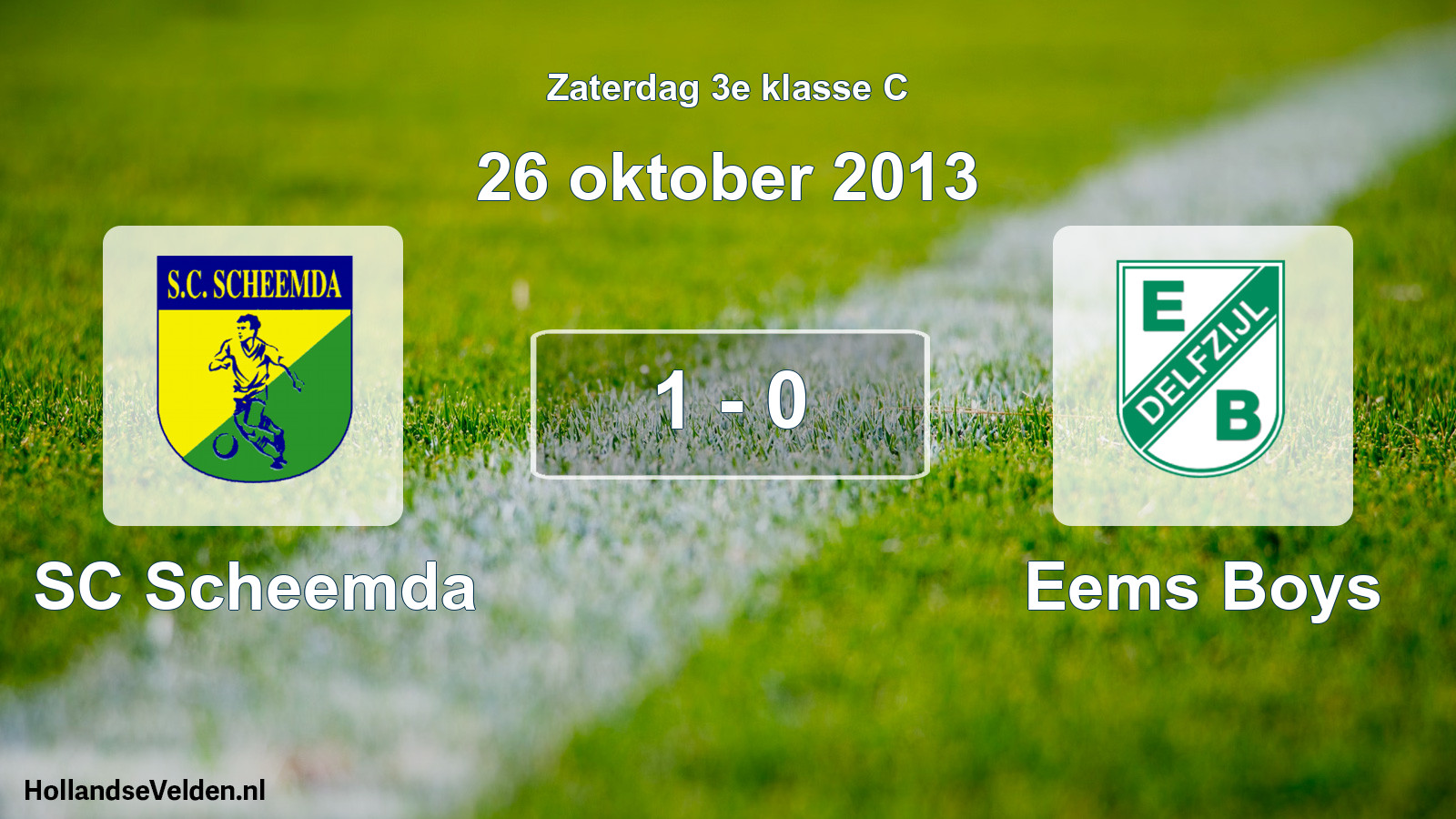 Total number of matches played: SC Scheemda - Eems Boys 1 - 0 (26 October 2013)