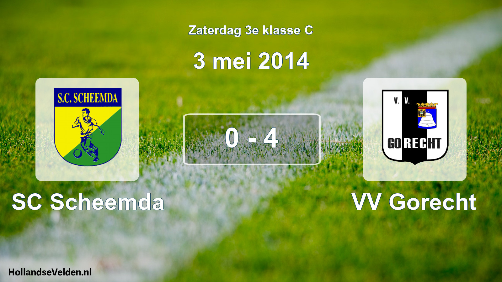 Total number of matches played: SC Scheemda - VV Gorecht 0 - 4 (3 May 2014)