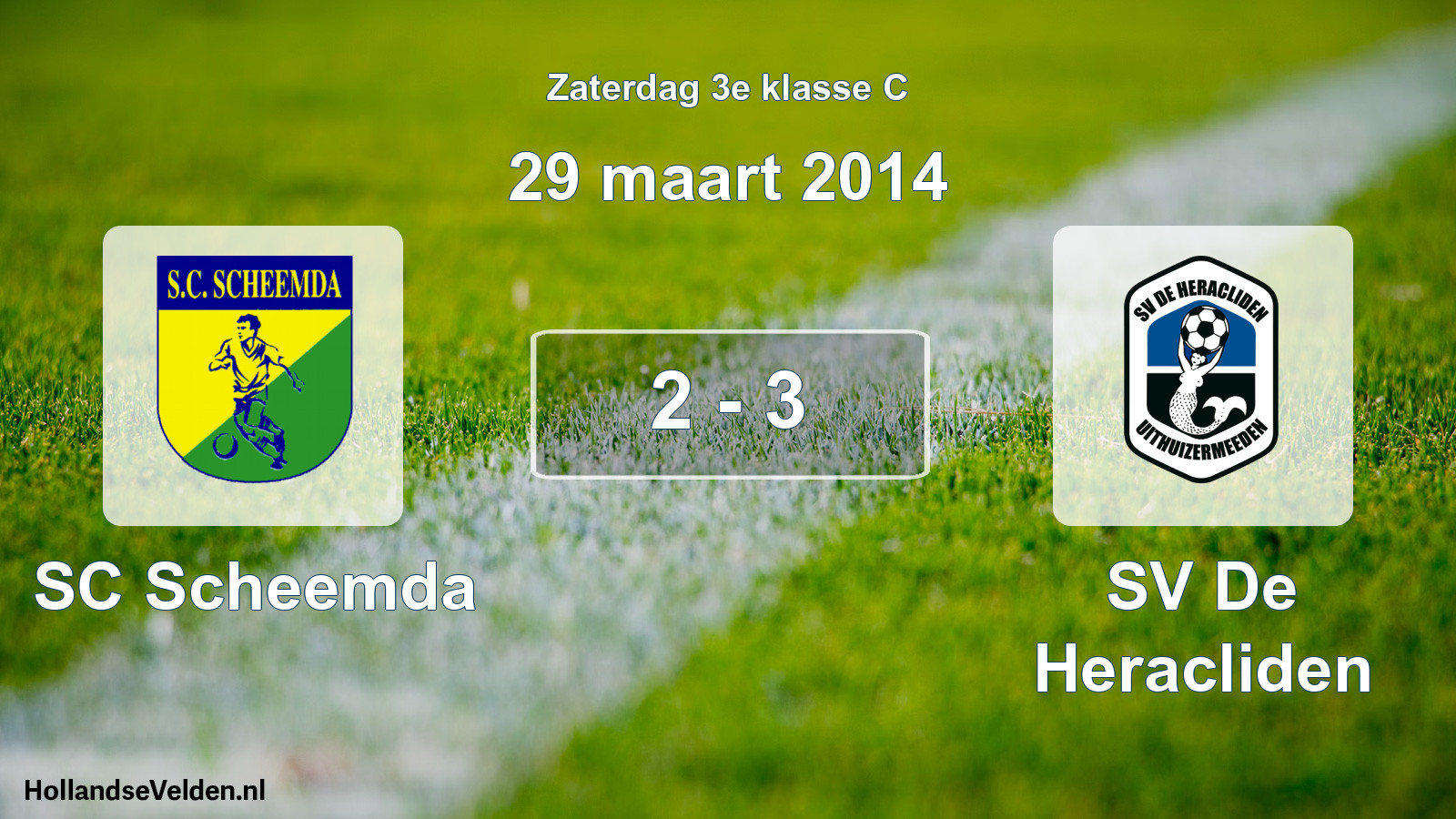 Total number of matches played: SC Scheemda - SV De Heracliden 2 - 3 (29 March 2014)