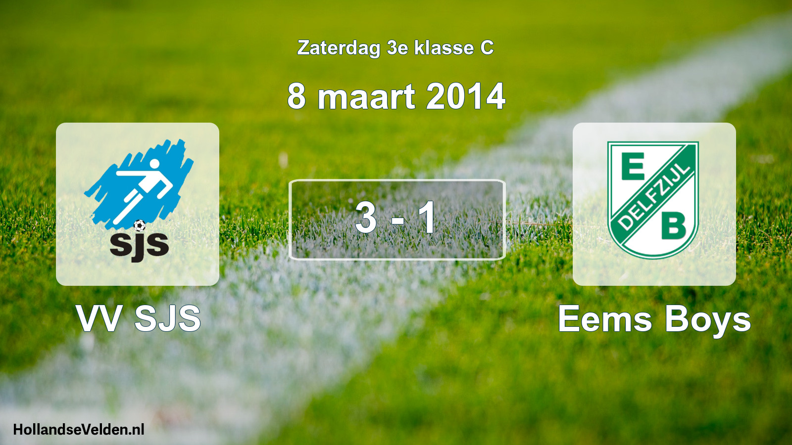 Total number of matches played: VV SJS - Eems Boys 3 - 1 (8 March 2014)