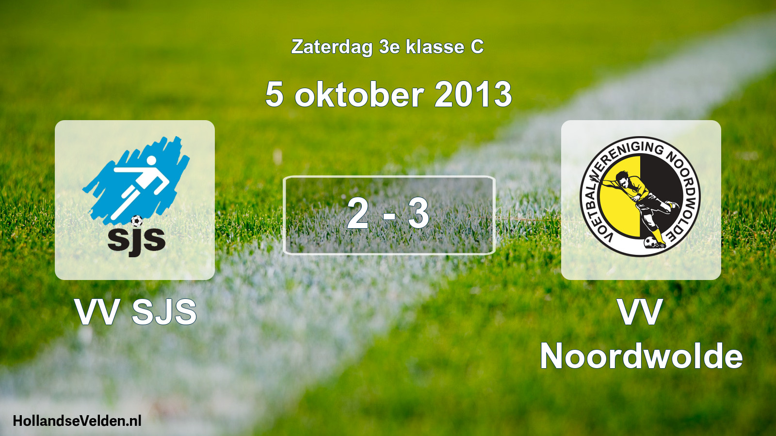 Total number of matches played: VV SJS - VV Noordwolde 2 - 3 (5 October 2013)