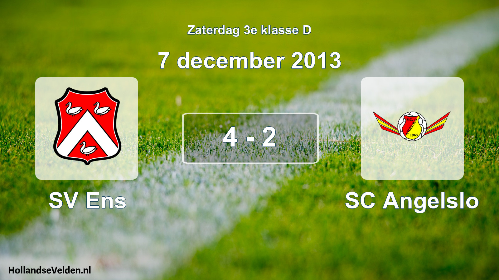 Total number of matches played: SV Ens - SC Angelslo 4 - 2 (7 December 2013)