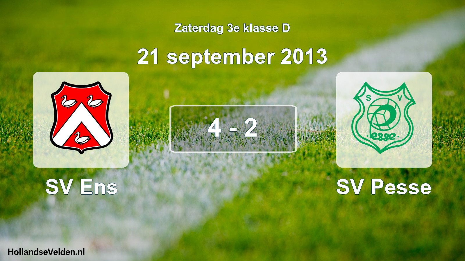 Total number of matches played: SV Ens - SV Pesse 4 - 2 (21 September 2013)