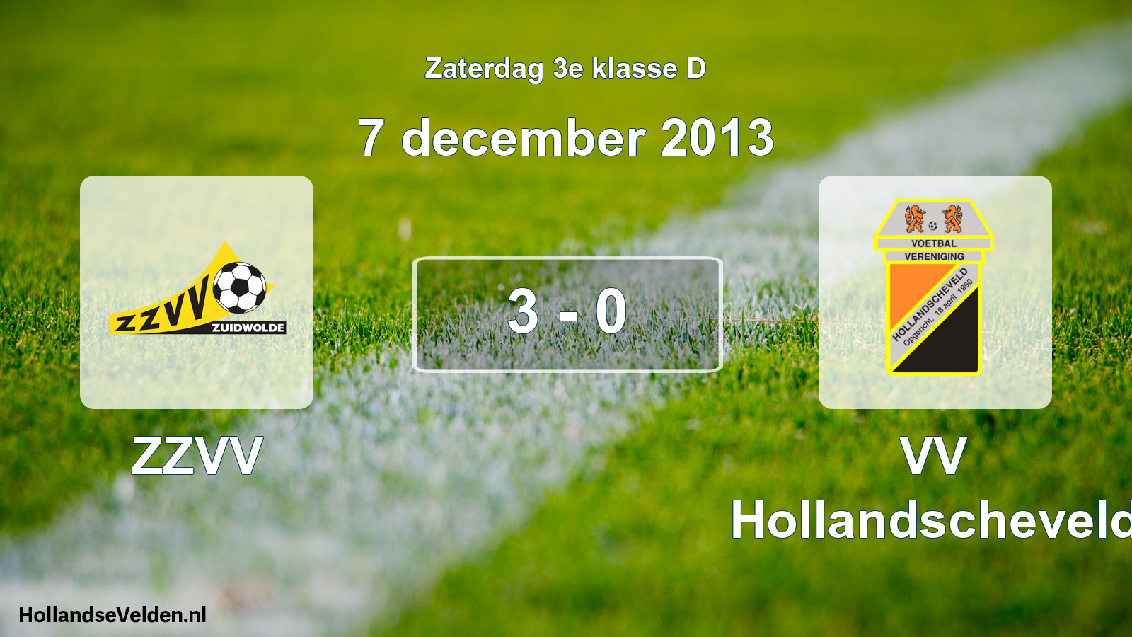Total number of matches played: ZZVV - VV Hollandscheveld 3 - 0 (7 December 2013)