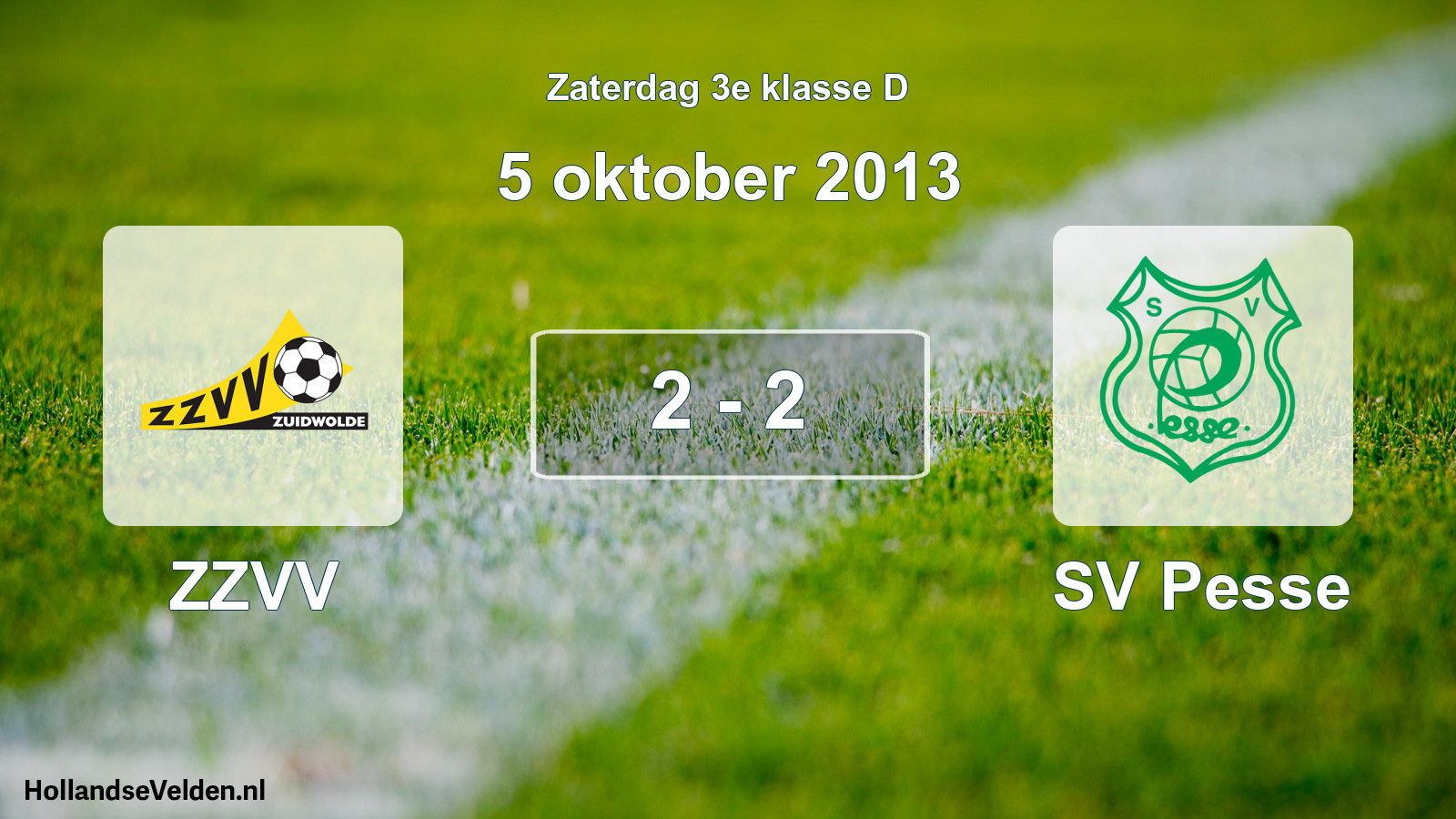 Total number of matches played: ZZVV - SV Pesse 2 - 2 (5 October 2013)