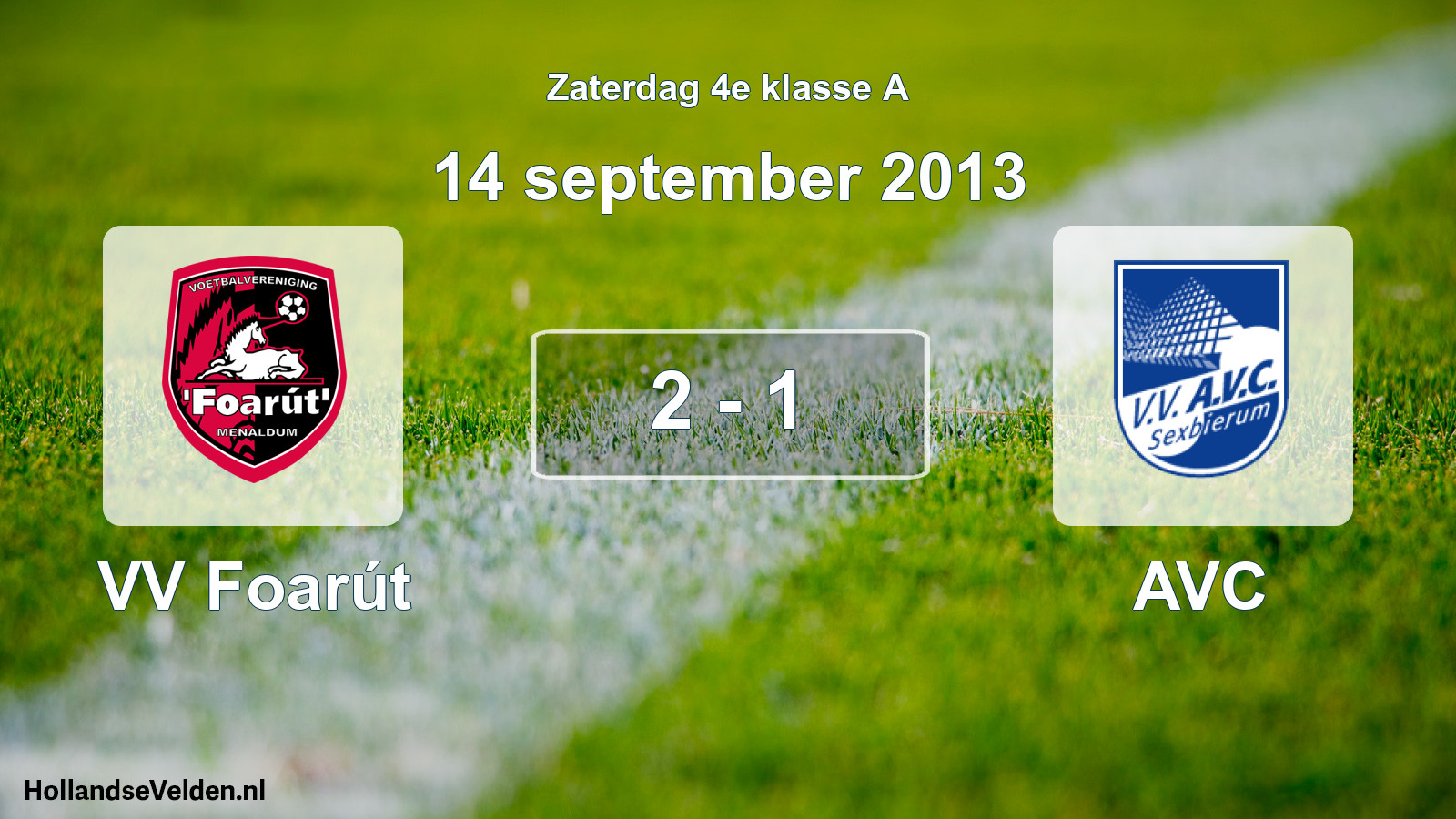 Total number of matches played: VV Foarút - AVC 2 - 1 (14 September 2013)