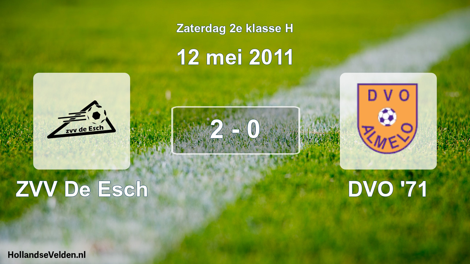 Total number of matches played: ZVV De Esch - DVO '71 2 - 0 (12 May 2011)