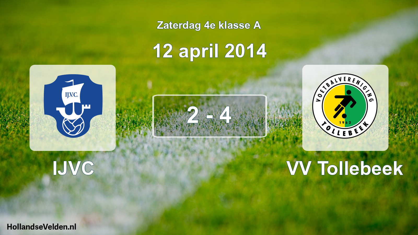 Total number of matches played: IJVC - VV Tollebeek 2 - 4 (12 April 2014)