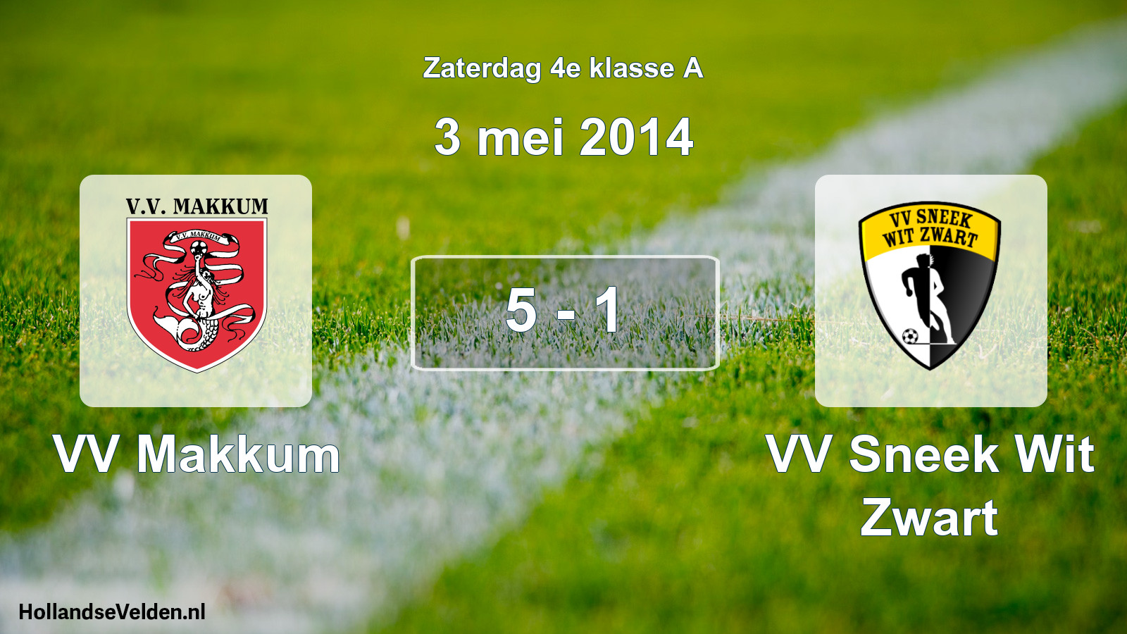 Total number of matches played: VV Makkum - VV Sneek Wit Zwart 5 - 1 (3 May 2014)