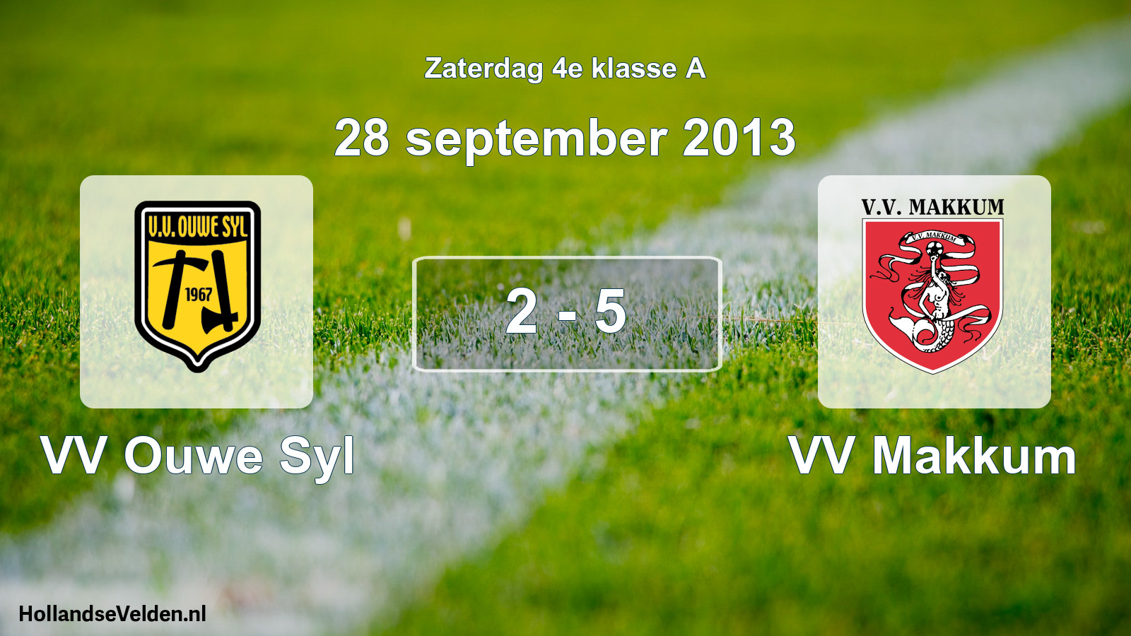 Total number of matches played: VV Ouwe Syl - VV Makkum 2 - 5 (28 September 2013)