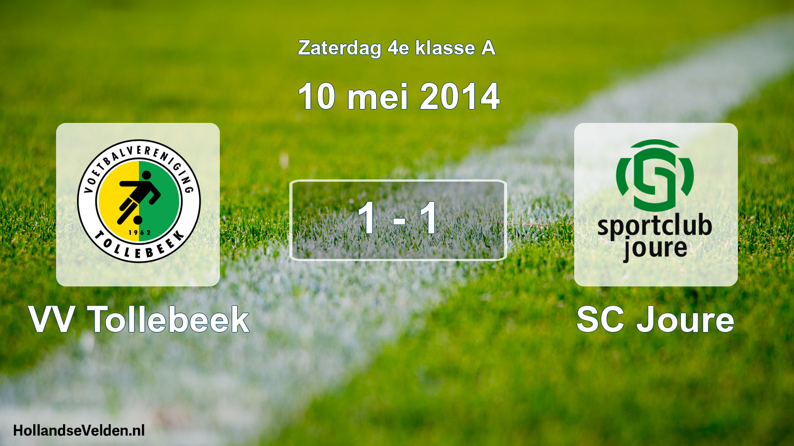 Total number of matches played: VV Tollebeek - SC Joure 1 - 1 (10 May 2014)