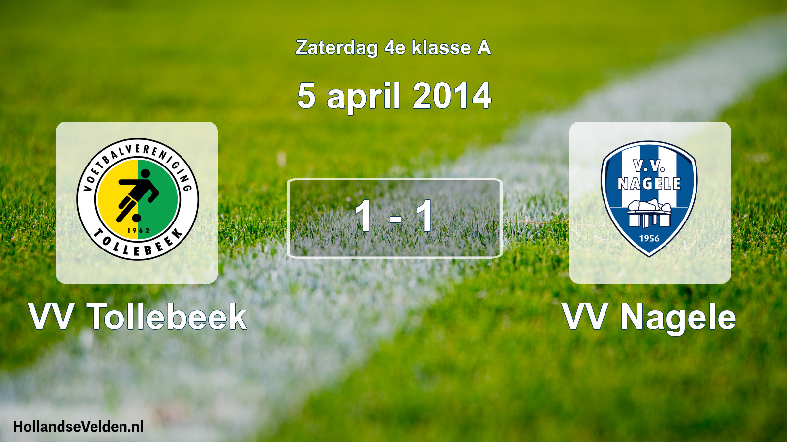 Total number of matches played: VV Tollebeek - VV Nagele 1 - 1 (5 April 2014)