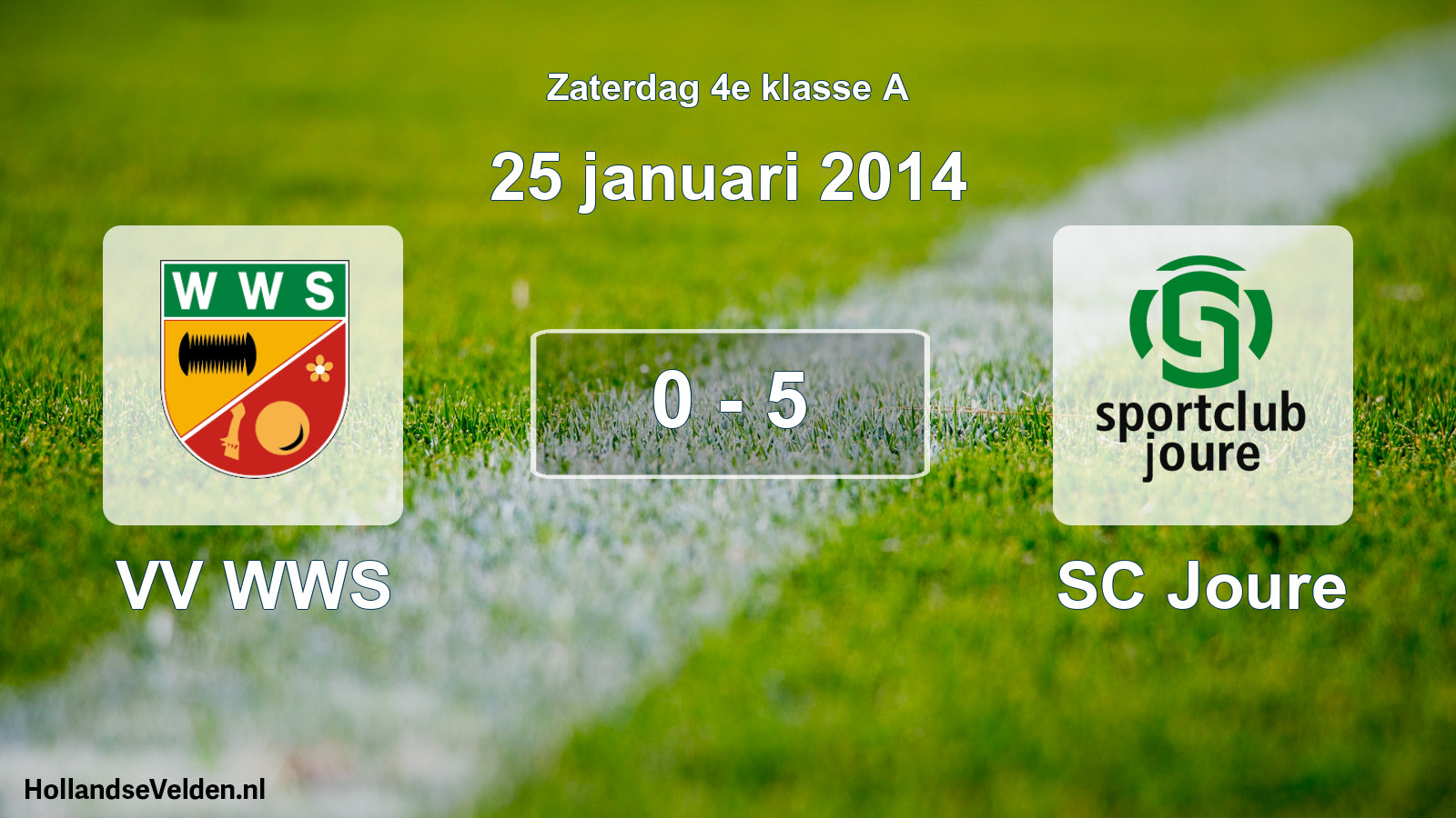 Total number of matches played: VV WWS - SC Joure 0 - 5 (25 January 2014)
