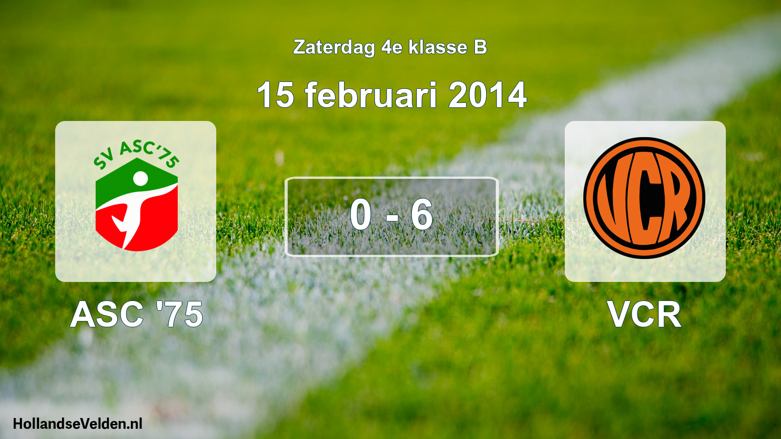 Total number of matches played: ASC '75 - VCR 0 - 6 (15 February 2014)