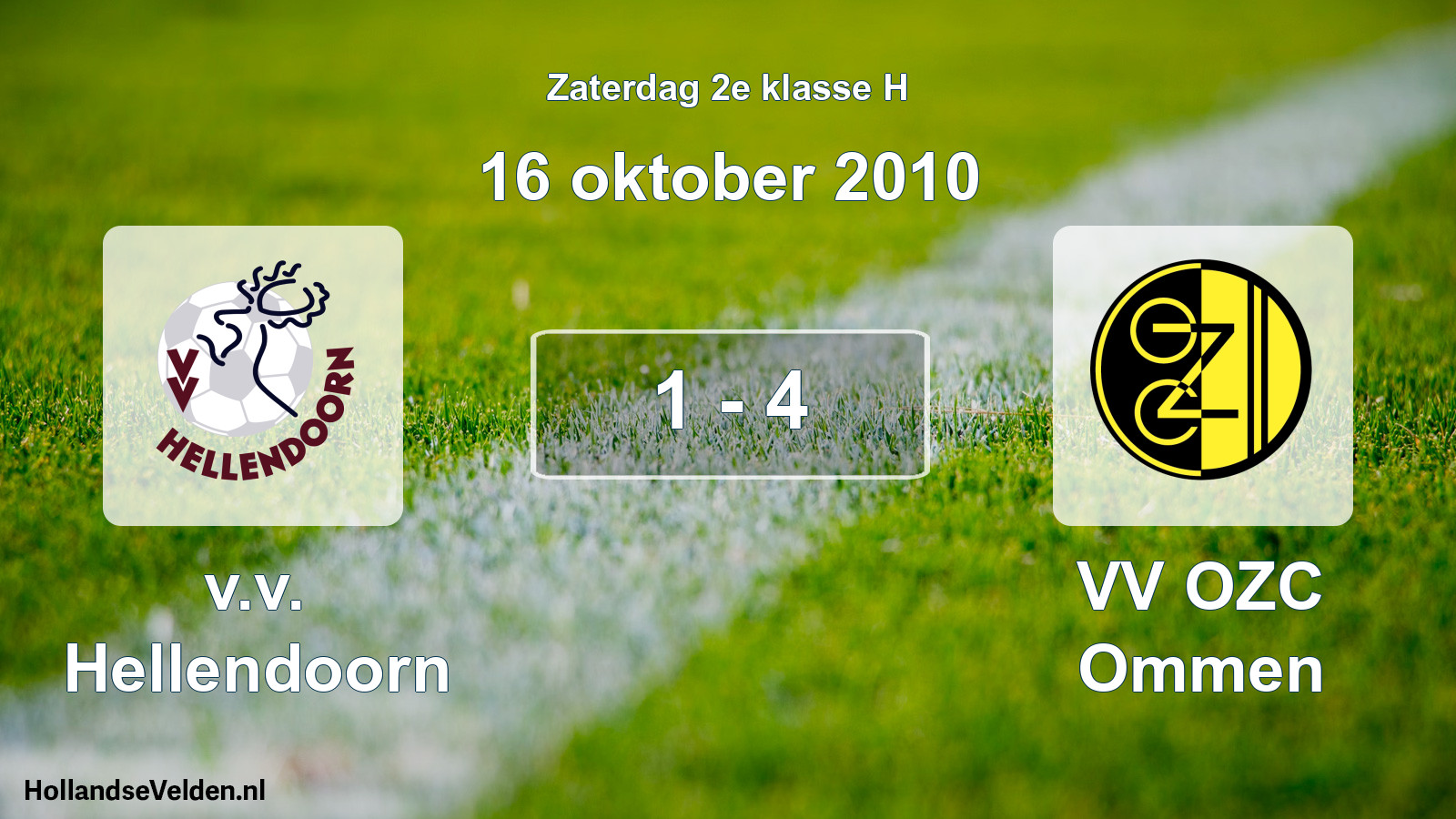 Total number of matches played: v.v. Hellendoorn - VV OZC Ommen 1 - 4 (16 October 2010)