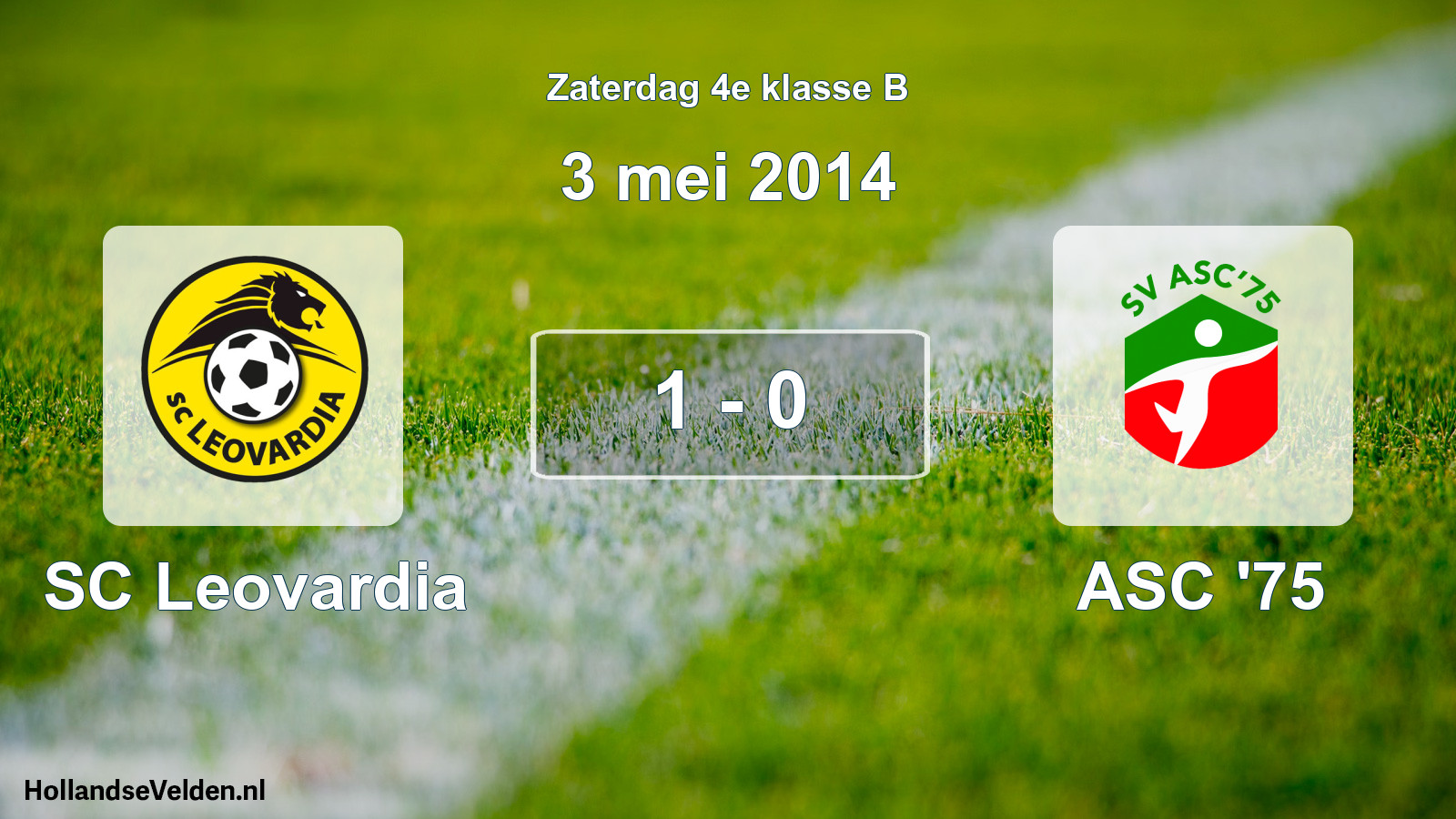 Total number of matches played: SC Leovardia - ASC '75 1 - 0 (3 May 2014)